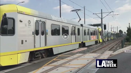 Artist's rendering of Van Nuys light rail line