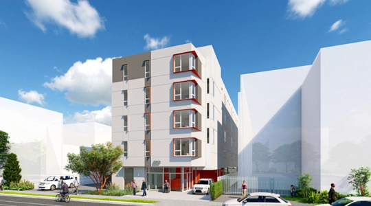 Artist' rendering of supportive housing project