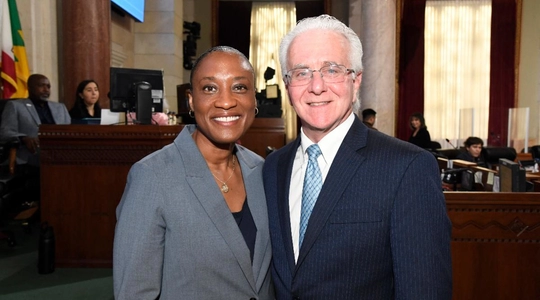 U.S. Senator Laphonza Butler pays a visit to Los Angeles City Hall during African American Heritage Month.