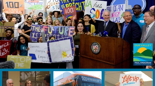 Collage showing Councilmember Krekorian with community members