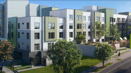 Artists rendering of modern town house development