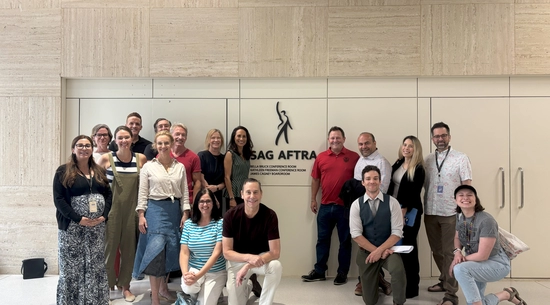 Councilmember Nazarian stands with members of the Screen Actors Guild, American Federation of Radio and Television Artists.