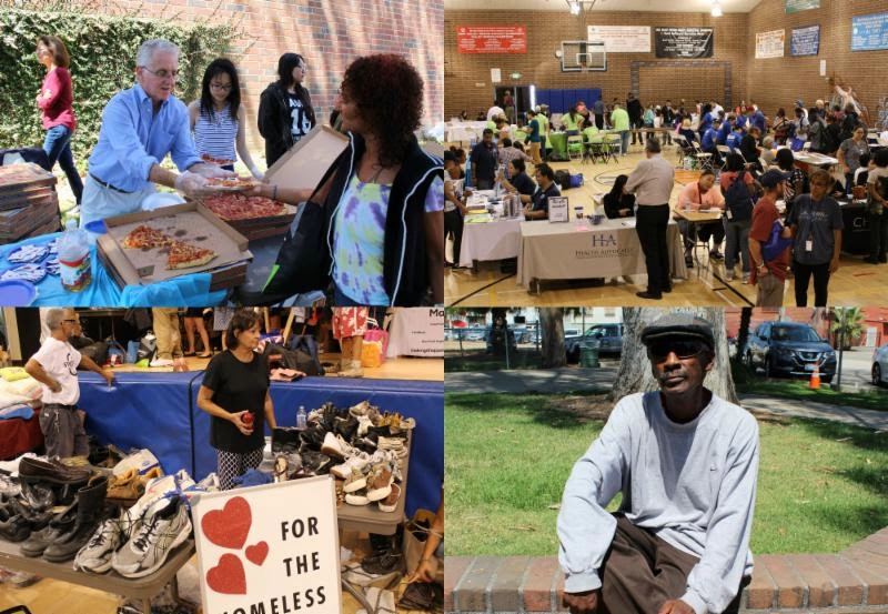 Collage showing Councilmember Krekorian with community members