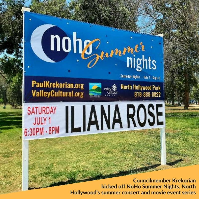 Poster that states NOHO Summer Nights