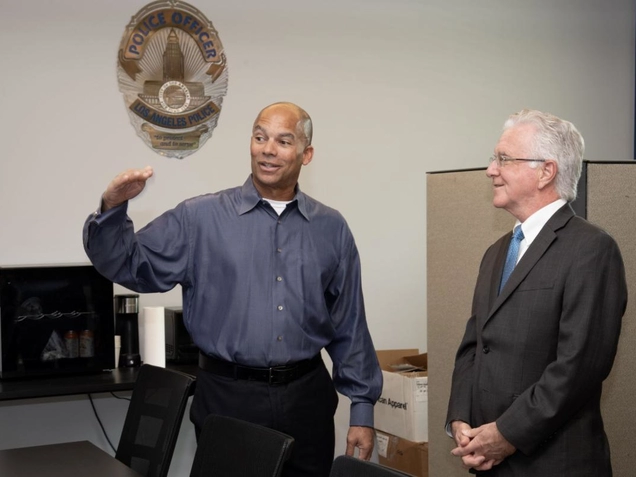 Council President with POPP Coordinator William Hendricks