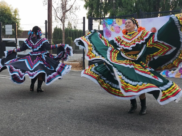 A photo of the folkloric dance performance.