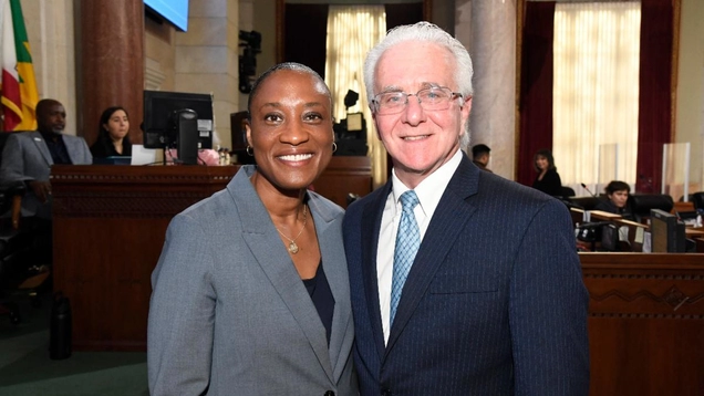 U.S. Senator Laphonza Butler pays a visit to Los Angeles City Hall during African American Heritage Month.