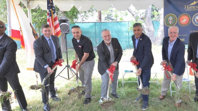 Last year, Congressman Cárdenas, Councilmember Krekorian, and Homes4Families broke ground for veterans housing in North Hollywood. City-funded street repairs will offset costs of this project.