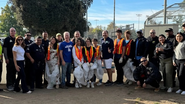 Volunteers turned out for Office of Community Beautification Community Cleanup and Resource Fair at Valley Plaza Park.olunteer turned out for Office of Community Beautification Community Cleanup and Resource Fair at Valley Plaza Park.