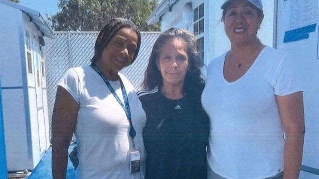 L to R: Pam of L.A. Family Housing, Lucille R. and Martha of Hope the Mission.