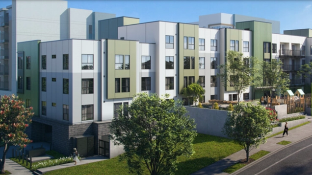 Artists rendering of modern town house development