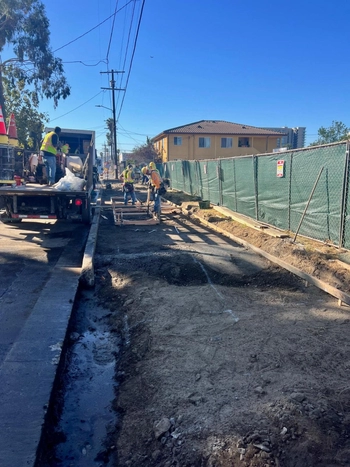 Street Services has begun work on new sidewalks and street infrastructure for Elmer Avenue.