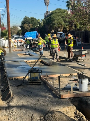 Street Services has begun work on new sidewalks and street infrastructure for Elmer Avenue.